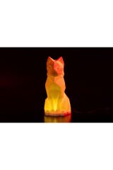 Rgb ledli Lowpoly Kedi Masa ve Gece Lambası